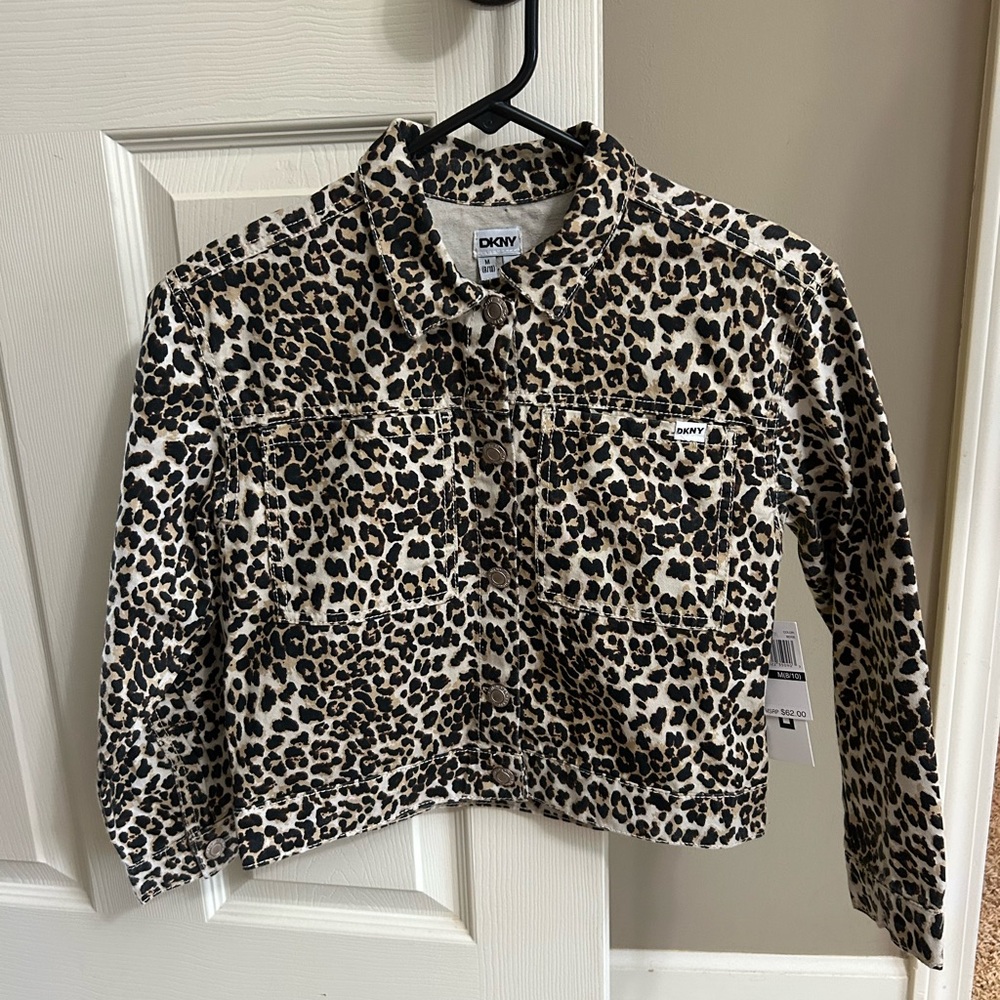 New with tags- DKNY Animal Print Jacket (Girls 8-10)